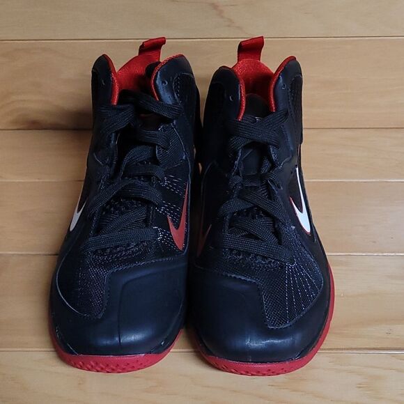 Nike Lebron 9 PS Black WhiteRed Boys Girls Youth Basketball Shoe 472665-001 - Picture 4 of 13